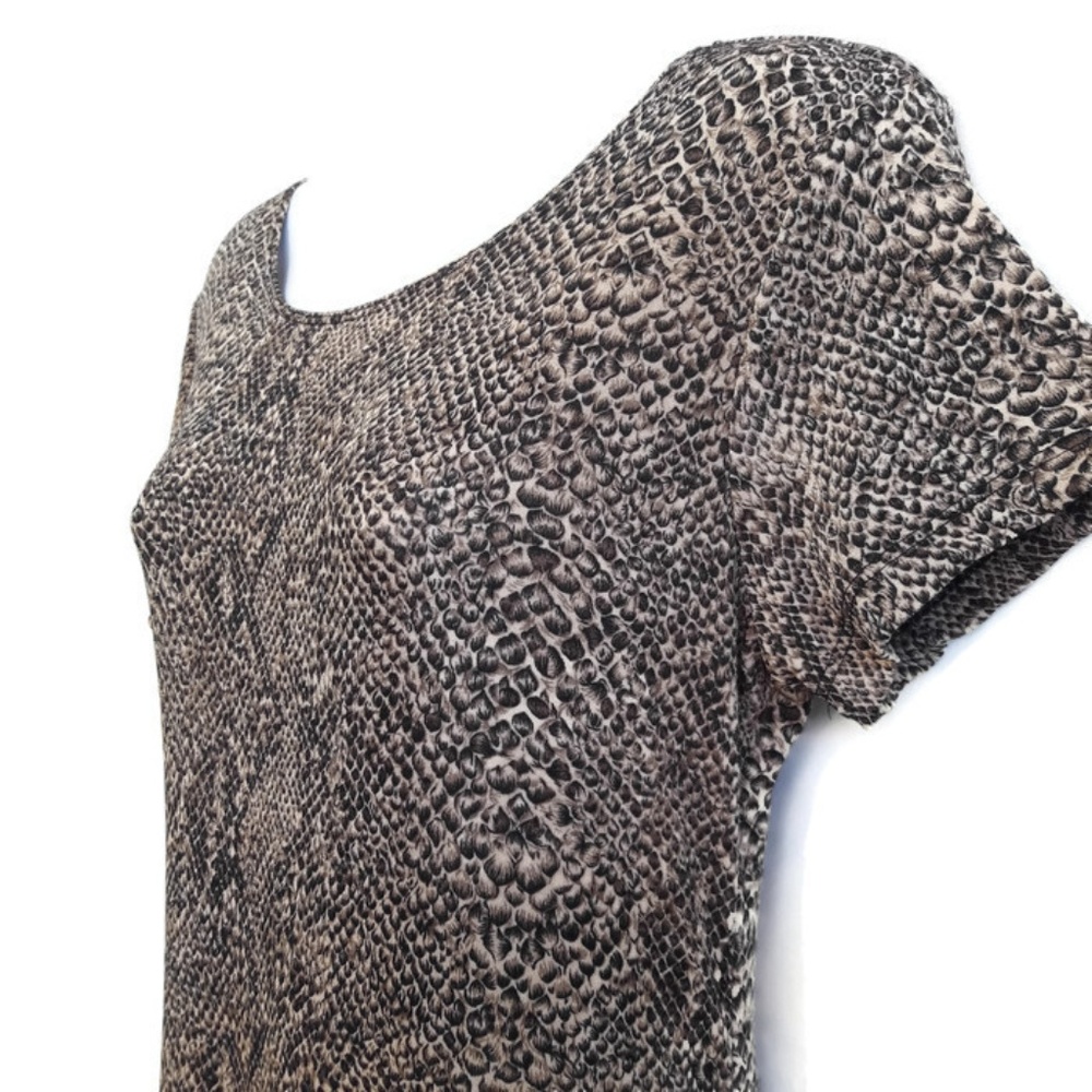 Expressa Usa Dress Python Lizard Print Short Slee… - image 2